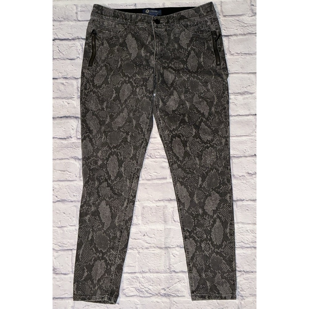 Democracy Ab TechWomen Gray Denim Dark Wash Skinny Jeans Size 12 Snake